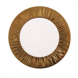 Show Plate With Matte Gold Rim