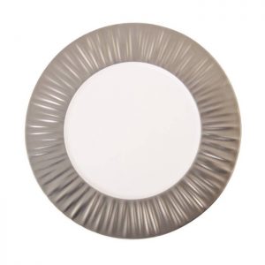 Show Plate With Matte Silver Rim
