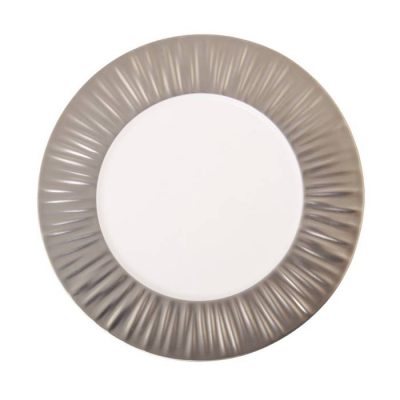 Show Plate With Matte Silver Rim