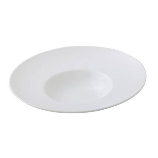 Round Pasta Plate With Matte Rim