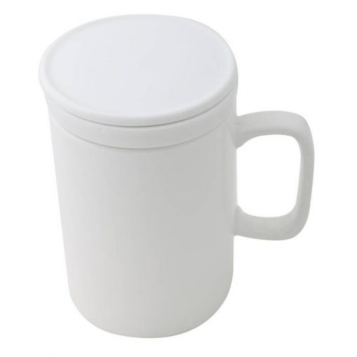 Mug With Strainer And Lid