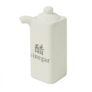 Square Shape Sauce Bottle With Wording Vinegar