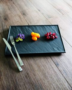 Rectangular Plate With Slate-Design